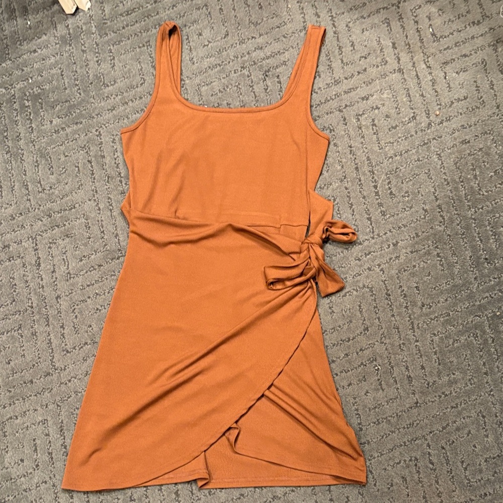 Brown Wrap Dress